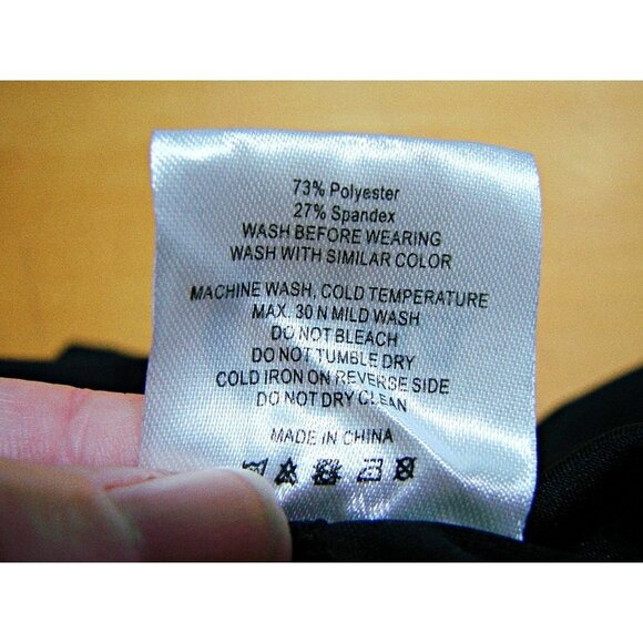 Zyia Active Womens Black Elastic Waist Flat Front Skinny Ankle Leggings Sz 8-10 - Picture 9 of 10